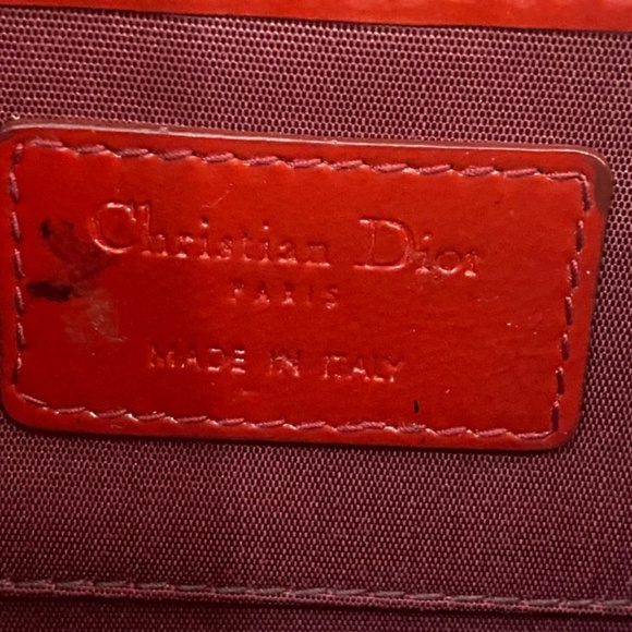 Authentic Pre-Owned Dior Lady Dior Patent Cannage Pouch on Chain Vintage - Picture 13 of 16